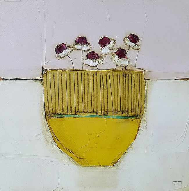 Eithne  Roberts - Small yellow daisy pot